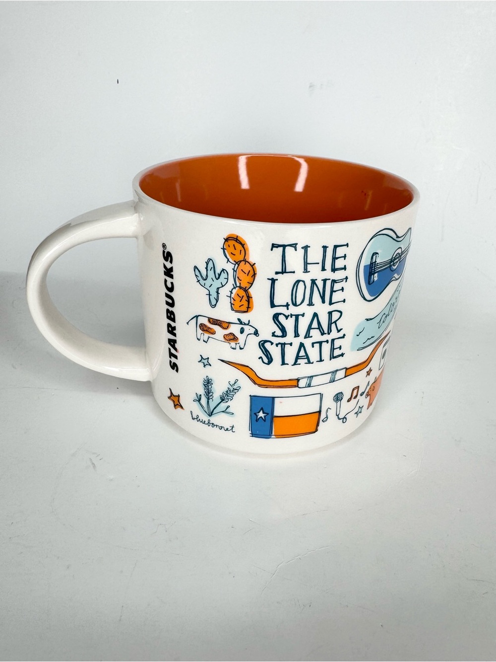 Starbucks Texas Mug Been there Series the lone star state orange